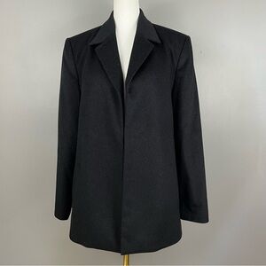 Vintage Valerie Stevens Size 8 Black 85% Wool 15% Cashmere Blazer Jacket Coat